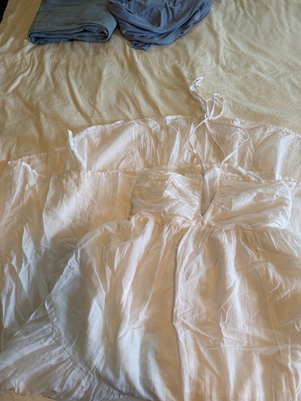 American Eagle Outfitters White Tie-Back Maxi Dress - Picture 5 of 6